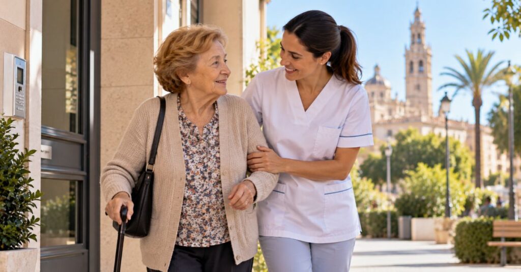 ¿Qué tareas puede realizar una cuidadora de mayores en el domicilio?